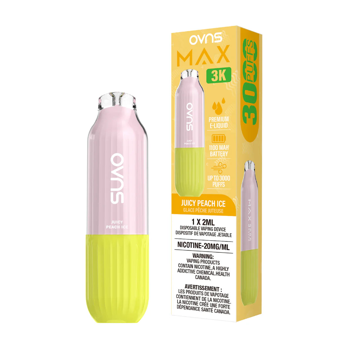 OVNS-MAX-3K_Juicy_Peach_Ice Disposable Vape
